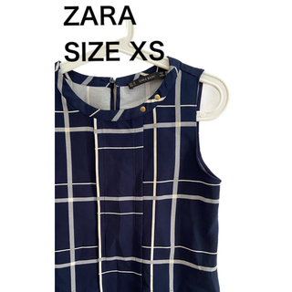 ザラ(ZARA)のZARA ザラ ノースリーブ ブラウス サイズXS(シャツ/ブラウス(半袖/袖なし))