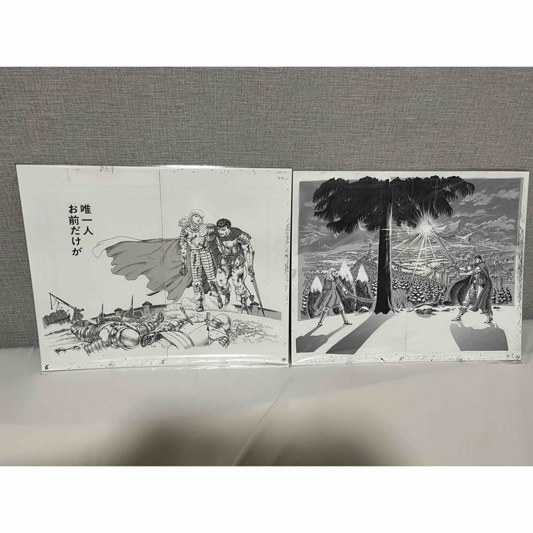 白泉社(ハクセンシャ)の大ベルセルク展 複数原画 2枚セット エンタメ/ホビーの漫画(イラスト集/原画集)の商品写真