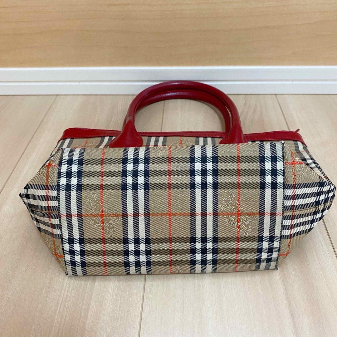 BURBERRY - Burberry バーバリー ミニバッグ トートバッグ 赤の BURBERRY - Burberry バーバリー ミニバッグ トートバッグ 赤の