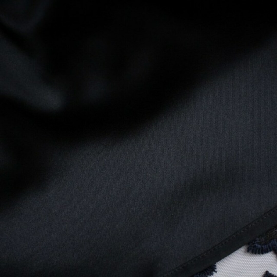 ANAYI(アナイ)のアナイ フレアスカート ロング レース 刺繍 36 S 黒 紺 レディースのスカート(ロングスカート)の商品写真