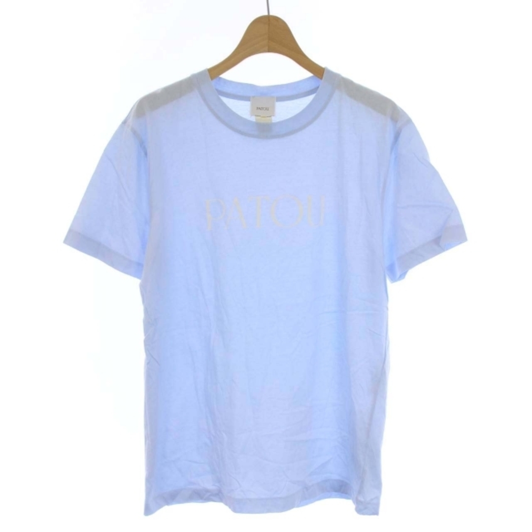 PATOU オーガニックコットン パトゥロゴTシャツ 半袖 S 水色46cm袖丈