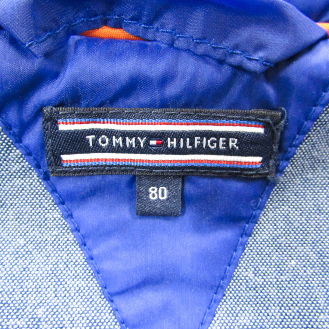 TOMMY HILFIGER(トミーヒルフィガー)のトミーヒルフィガー ナイロンジャケット ジャンパー 中綿入り アウター ベビー 女の子用 80サイズ ブルー TOMMY HILFIGER キッズ/ベビー/マタニティのベビー服(~85cm)(ジャケット/コート)の商品写真