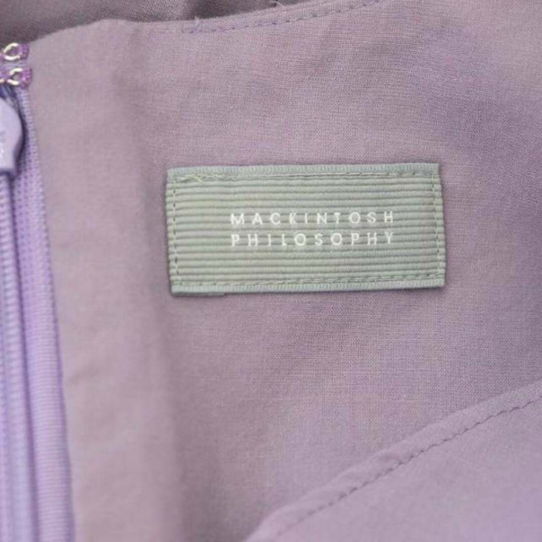 MACKINTOSH PHILOSOPHY(マッキントッシュフィロソフィー)のマッキントッシュフィロソフィー 半袖 ワンピース ロング コットン 2 紫 レディースのワンピース(ロングワンピース/マキシワンピース)の商品写真