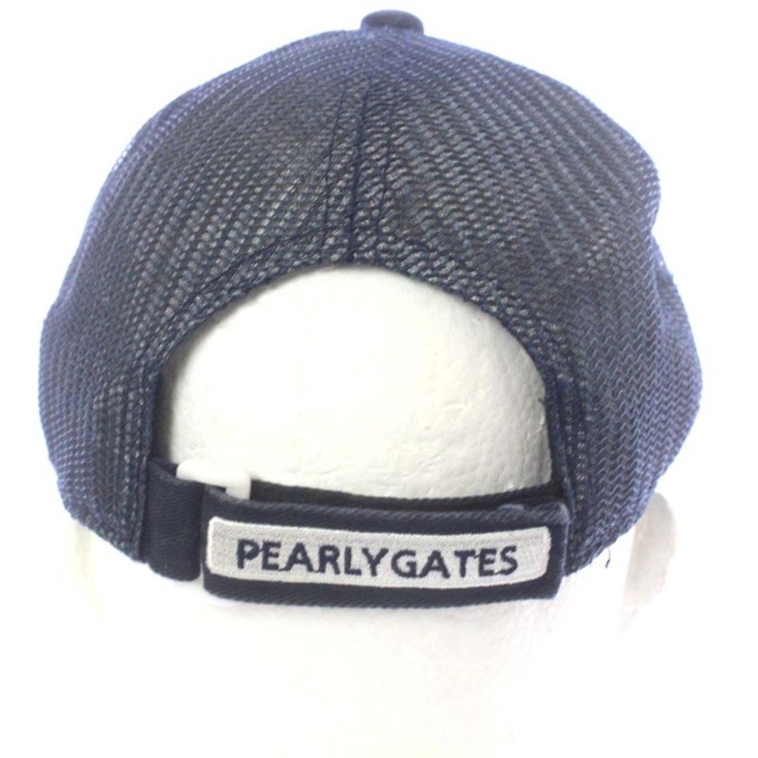 PEARLY GATES(パーリーゲイツ)のパーリーゲイツ PEARLY GATES 帽子 キャップ ツイル メッシュ 紺 メンズの帽子(その他)の商品写真