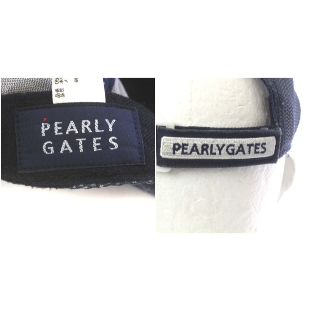 PEARLY GATES(パーリーゲイツ)のパーリーゲイツ PEARLY GATES 帽子 キャップ ツイル メッシュ 紺 メンズの帽子(その他)の商品写真