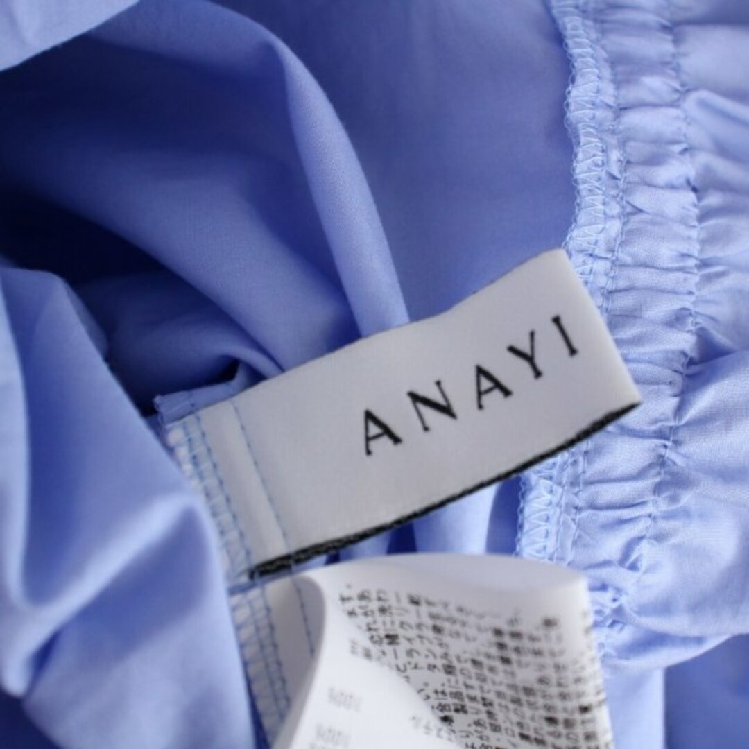 ANAYI(アナイ)のアナイ シャツ ワンピース ロング 長袖 刺繍 リボン XS 水色 レディースのワンピース(ロングワンピース/マキシワンピース)の商品写真