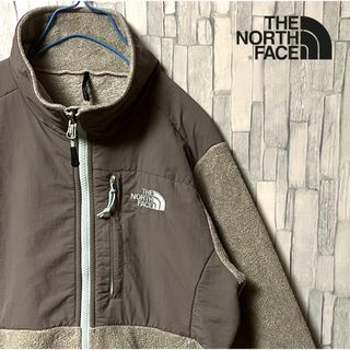 ザノースフェイス(THE NORTH FACE)のノースフェイス デナリジャケット ツートングレー 刺繍ロゴ 灰色 ジップアップ(ブルゾン)