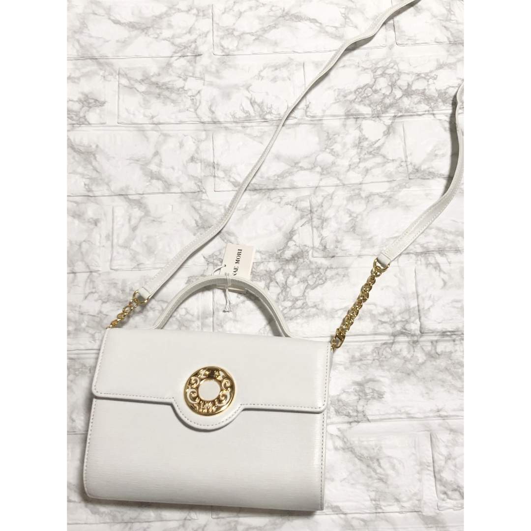 HANAE MORI - 未使用 モリハナエ レザー 2wayショルダーバッグ HANAE MORI - 未使用 モリハナエ レザー 2wayショルダーバッグ