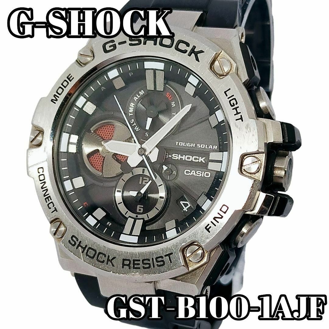 オンラインショップ G-SHOCK GST-B100-1AJF シルバー ブラック ...