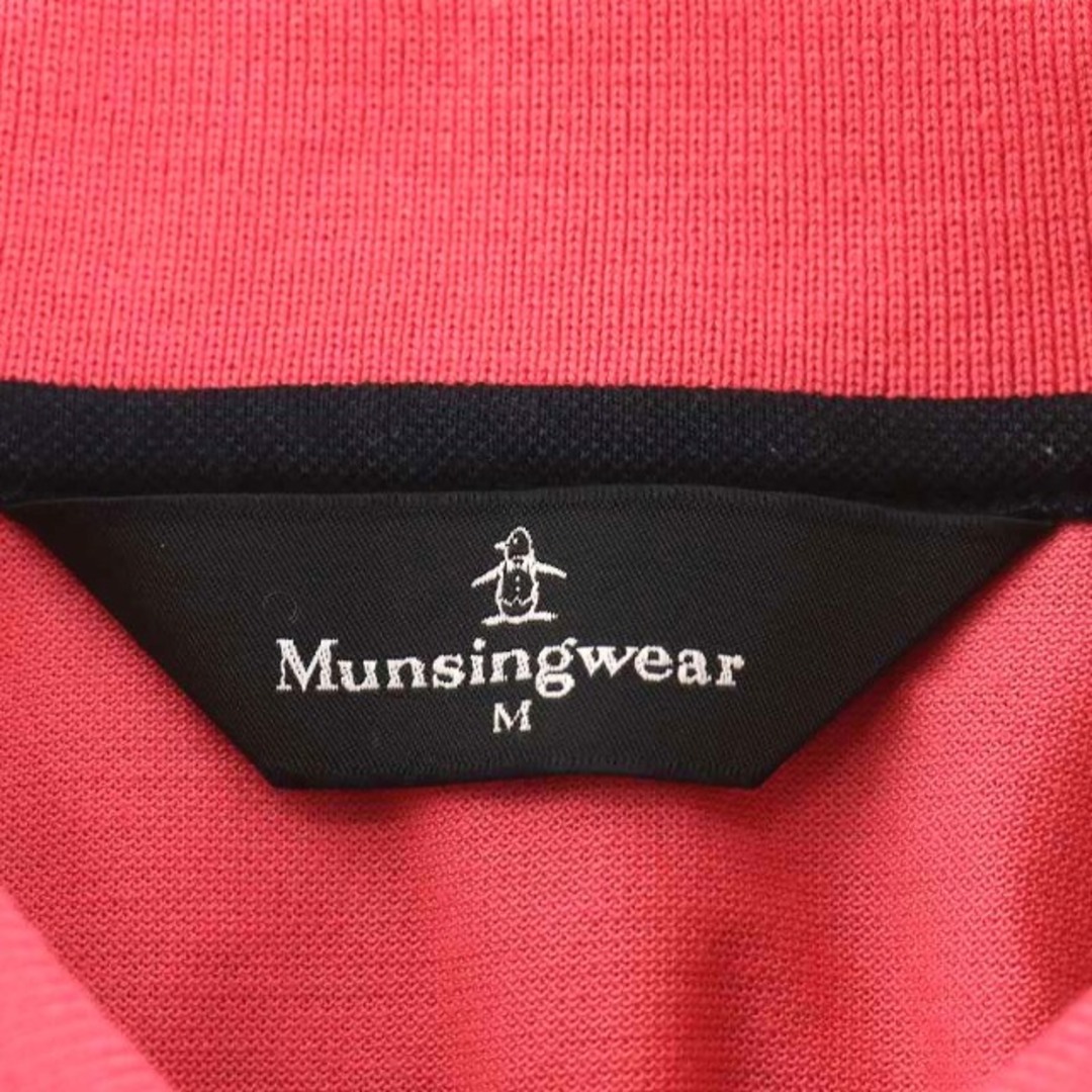 Munsingwear(マンシングウェア)のMUNSINGWEAR ポロシャツ 半袖 ワッペン ゴルフウェア M ピンク メンズのトップス(ポロシャツ)の商品写真
