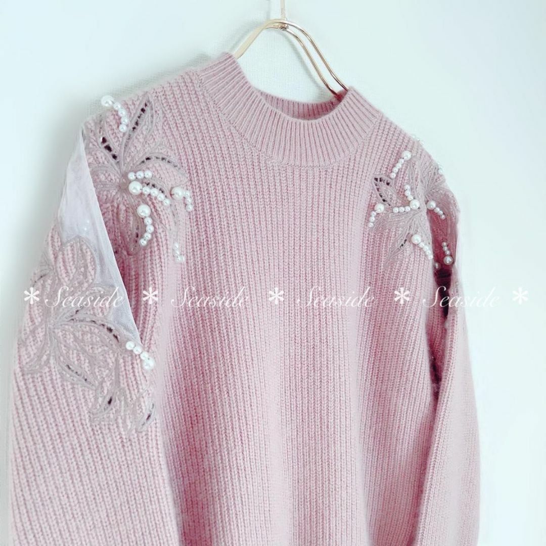 美品♡22AW アプワイザーリッシェ　ニット　完売品　　定価17600円　ピンク レディースのトップス(ニット/セーター)の商品写真