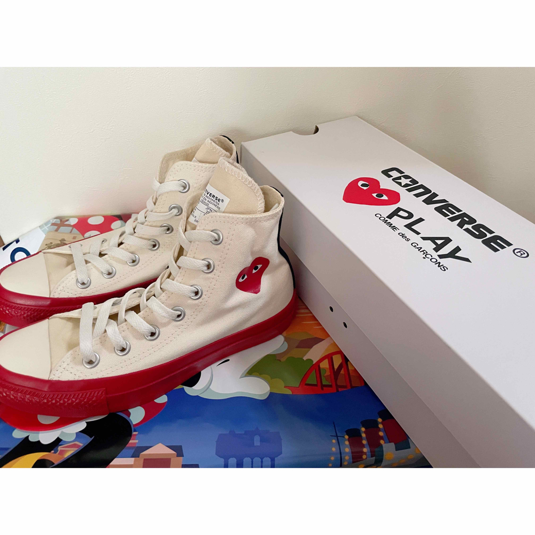 新品コム・デ・ギャルソンplay×converseスニーカー