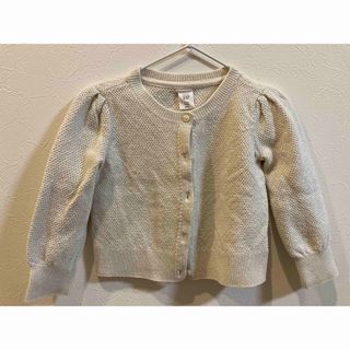 ギャップ(GAP)のbabygap カーディガン（白ラメ、90）(カーディガン)