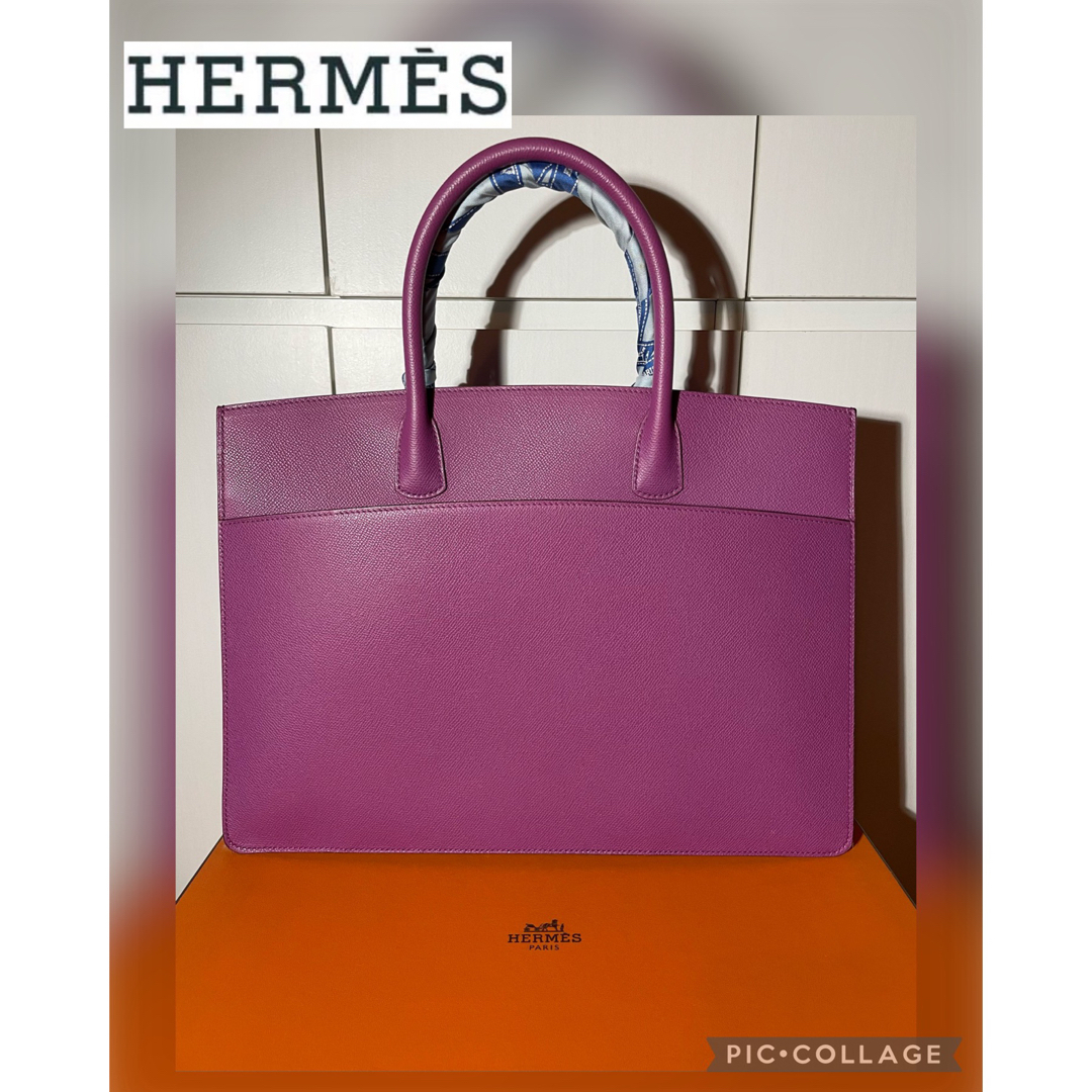 HERMES シクラメン ホワイトバス エルメス バッグ ビジネス