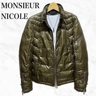 ムッシュニコル ジャケット ブルゾン ヘリンボーン サイズ48 L ベルト
