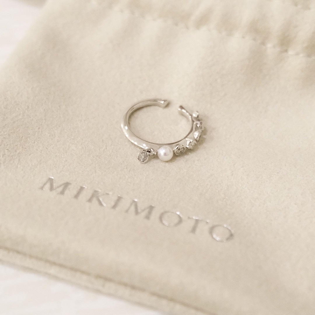 MIKIMOTO ミキモト　ダイヤモンド　ベビーパール　イヤーカフ