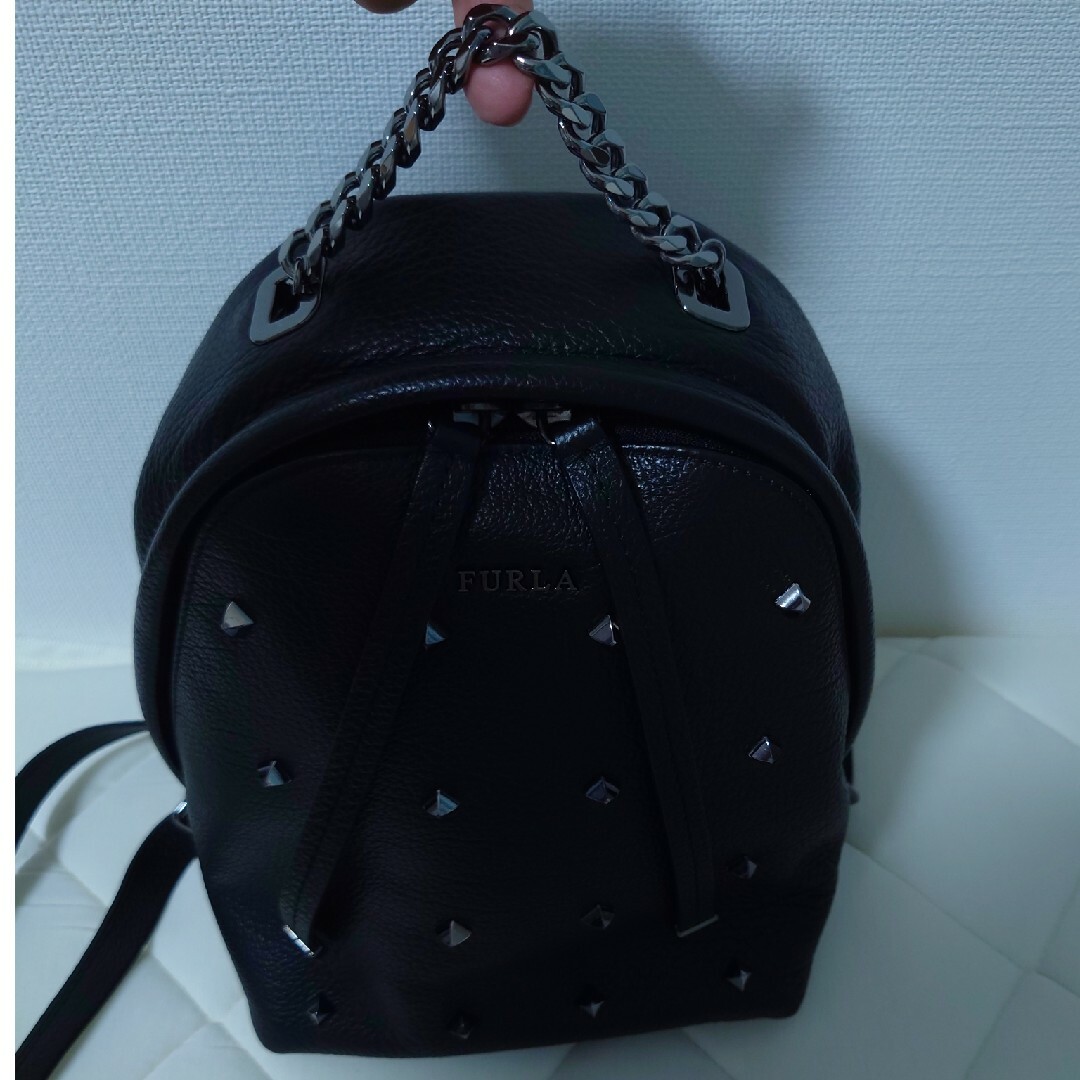 【極美品】FURLA フルラ スタッズ  リュックバックパック レザー