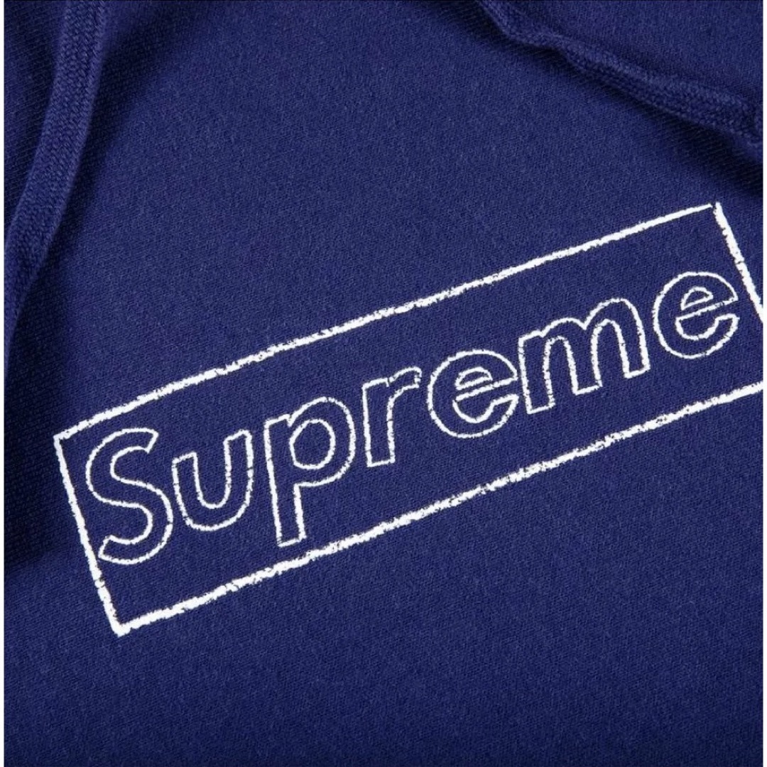 Supreme - Supreme kaws chalk logo hooded navy 未使用Sの通販 by O ...