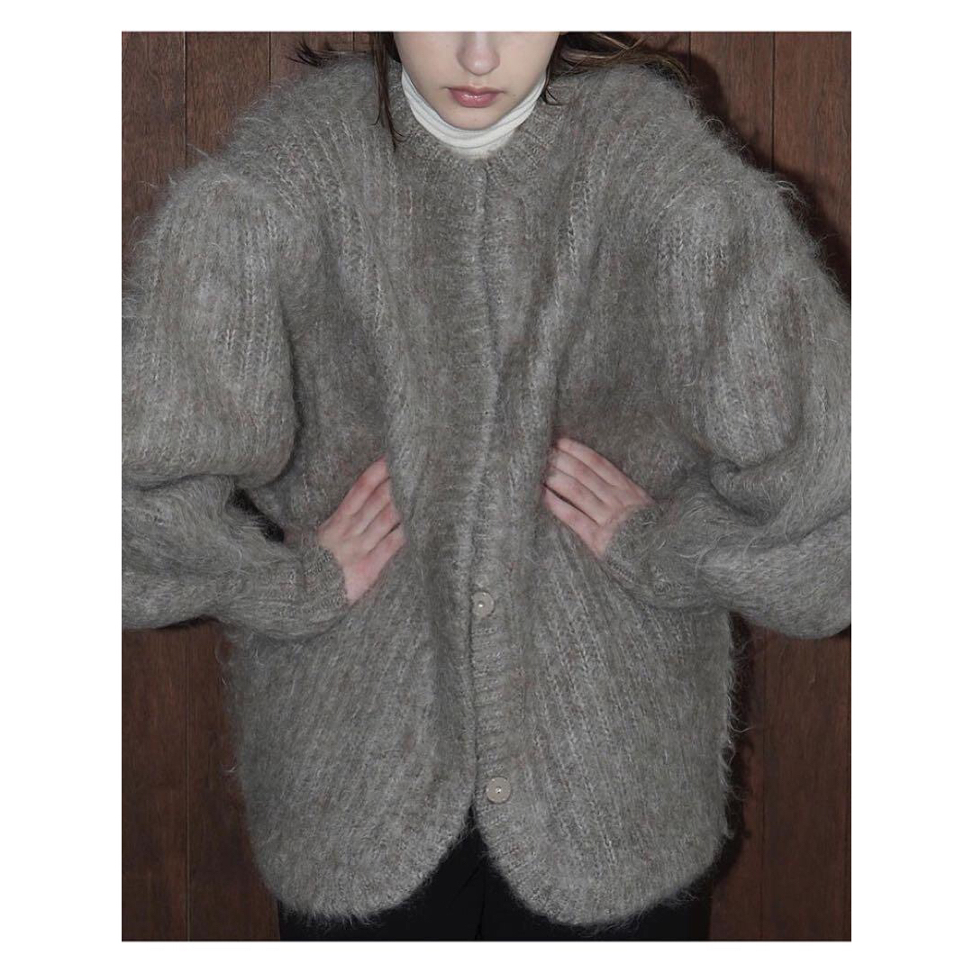 CLANE - COLOR MOHAIR SHAGGY CARDIGAN ベージュ