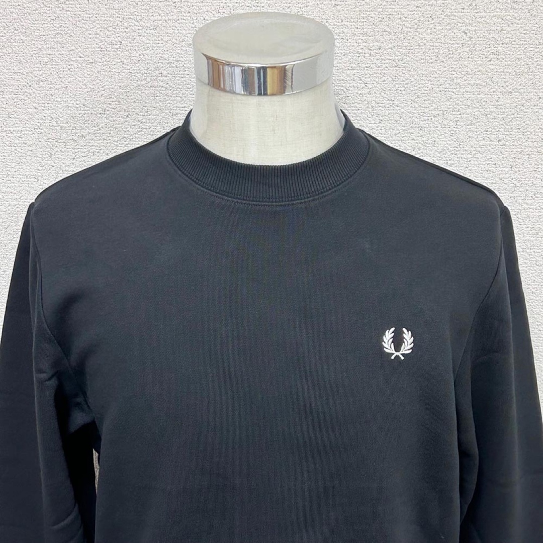 新品 FRED PERRY フレッドペリー メンズ スウェット ブラックSサイズ