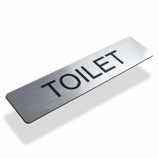 サインプレート TOILET ドアプレート トイレ案内標識 樹脂製 テープ付き (店舗用品)