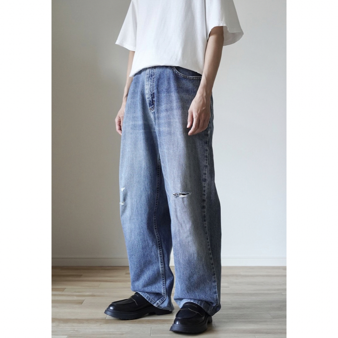 Levi's - 00s 古着 Lee ワイドテーパードデニム バギージーンズ 縦落ち