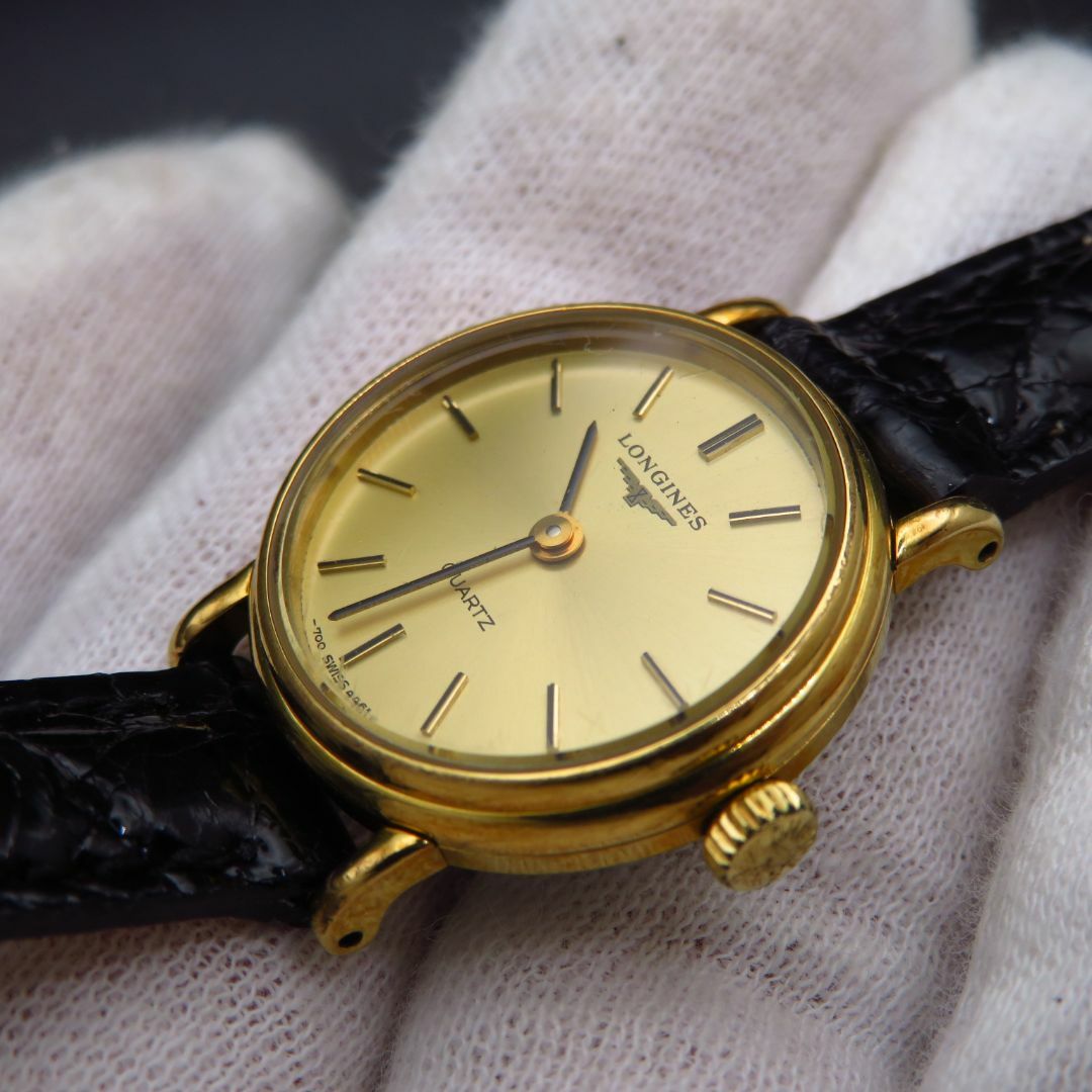 LONGINES(ロンジン)のLONGINES 腕時計 ゴールド クロコベルト ヴィンテージ レディースのファッション小物(腕時計)の商品写真