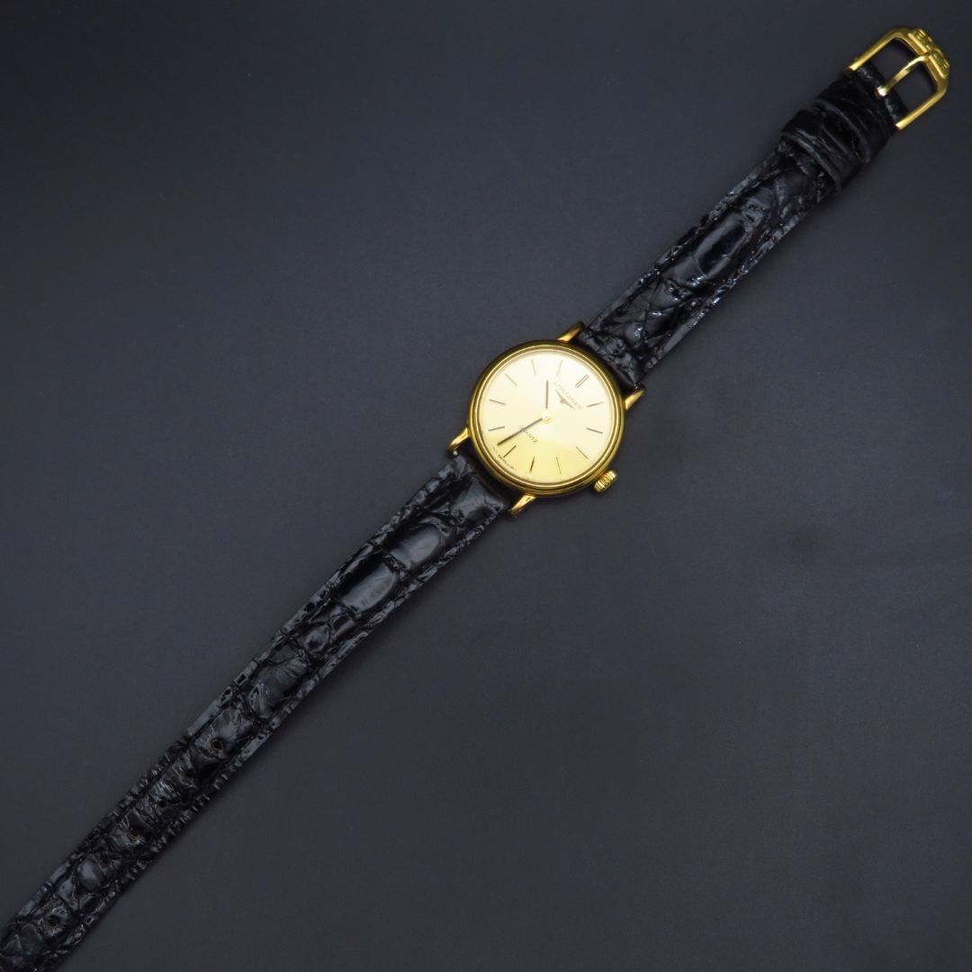 LONGINES(ロンジン)のLONGINES 腕時計 ゴールド クロコベルト ヴィンテージ レディースのファッション小物(腕時計)の商品写真