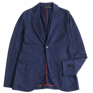 ロロピアーナ(LORO PIANA)の未使用品●Loro Piana ロロピアーナ FAI2571 カシミヤ×リネン×シルク シングル テーラードジャケット/アンコンジャケット 紺 50 伊製(テーラードジャケット)