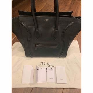 セリーヌ(celine)の【mhm様専用】セリーヌ ラゲージ  ミニショッパー　ブラック　黒(トートバッグ)