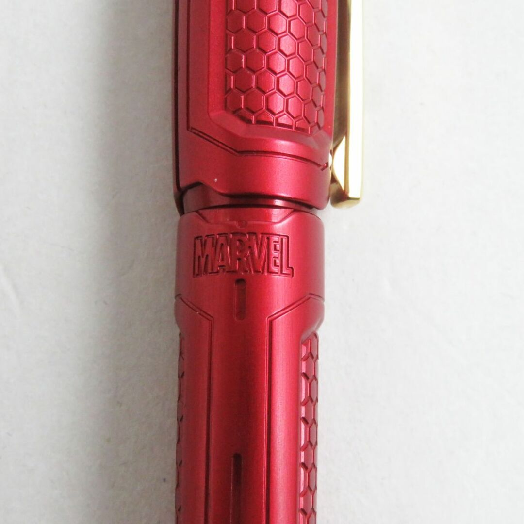 約145cmグリップ幅極美品●2016年限定 S.T.Dupont エス・テー・デュポン ラインD 1968本限定 アイアンマン キャップ式 ボールペン 赤×金 仏製 筆記確認済