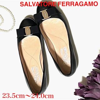 Ferragamo サルヴァトーレフェラガモ　バレエシューズ　23.5〜24黒