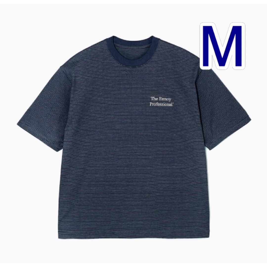 1LDK SELECT(ワンエルディーケーセレクト)の【美品】ennoy Boder T-Shirt (NAVY × WHITE)M メンズのトップス(Tシャツ/カットソー(半袖/袖なし))の商品写真