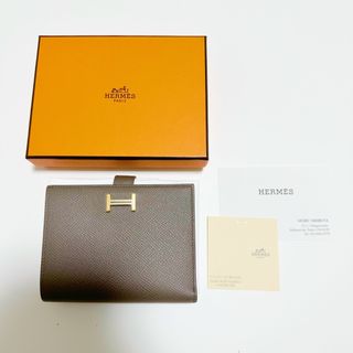 HERMES シルクインコンパクト財布 完売色♡モーブシルヴェスト