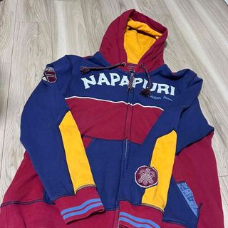 NAPAPIJRI   ナパピリ ジップパーカー M ネイビー系 NAPAPIJRI ロゴ