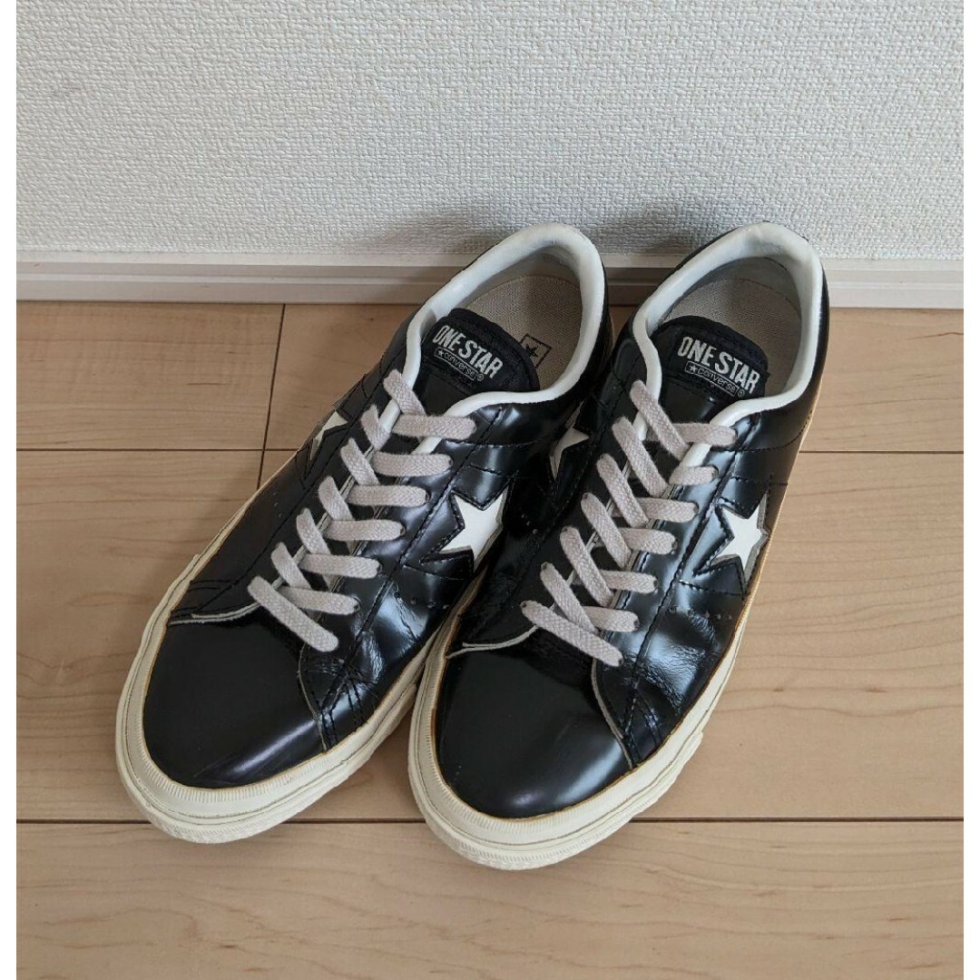 25 良品 converse コンバース ワンスター 黒 白 1C045