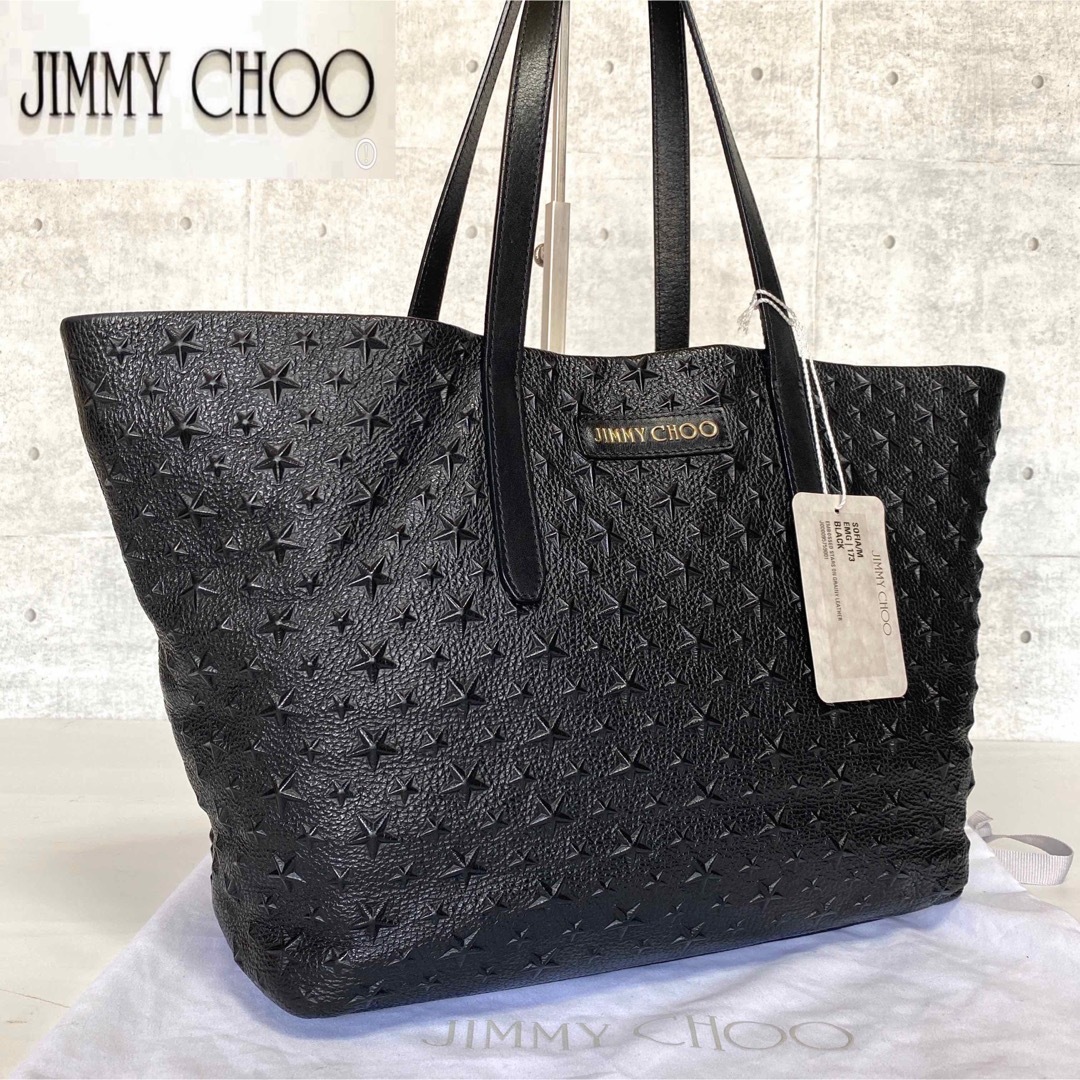 JIMMY CHOO(ジミーチュウ)のちぇりたん様専用JIMMY CHOO SOFIA/M BLACK トートバッグ レディースのバッグ(トートバッグ)の商品写真