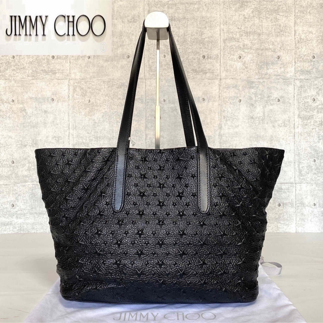 JIMMY CHOO(ジミーチュウ)のちぇりたん様専用JIMMY CHOO SOFIA/M BLACK トートバッグ レディースのバッグ(トートバッグ)の商品写真