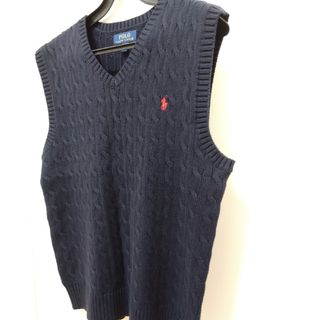 美品　ポロラルフローレン  ベスト　ネイビー　XL