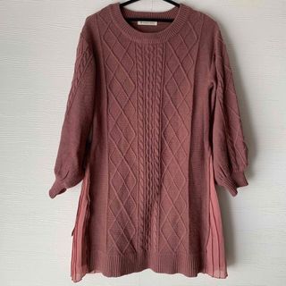 マジェスティックレゴン(MAJESTIC LEGON)の【専用】マジェスティックレゴン＊ピンクニットワンピース(ひざ丈ワンピース)