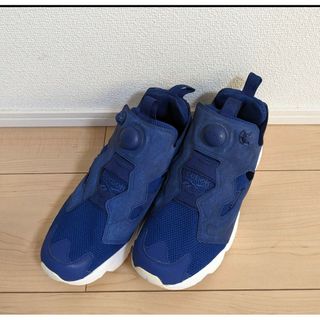 リーボック(Reebok)の24 美品 Reebok INSTAPUMP FURY TECH OG 青 白(スニーカー)