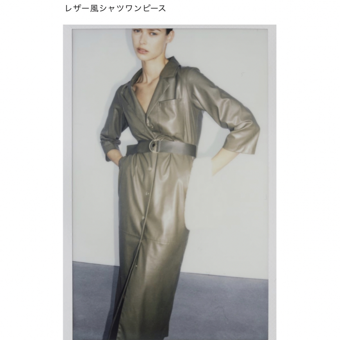 ZARA(ザラ)の【新品】zara レザー風ワンピース レディースのワンピース(ロングワンピース/マキシワンピース)の商品写真