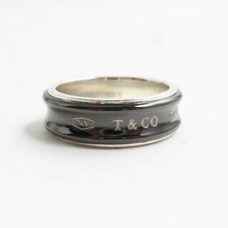 【本物保証】 ティファニー TIFFANY & Co. 1837 リング 指輪 チタン 黒 ブラック 17.5号