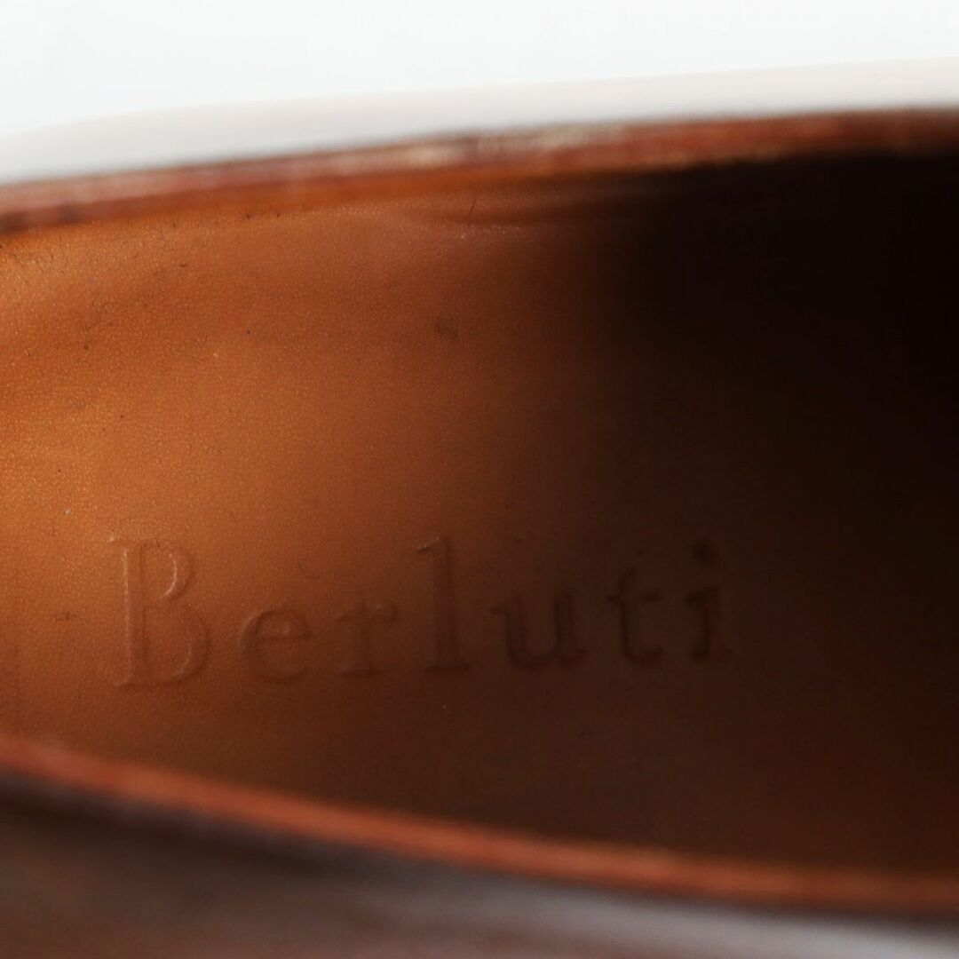 Berluti(ベルルッティ)の美品●120周年記念モデル Berluti ベルルッティ アレッサンドロ カリグラフィ スクリット レザーシューズ ブラウン 6 イタリア製 保存袋付 メンズの靴/シューズ(ドレス/ビジネス)の商品写真