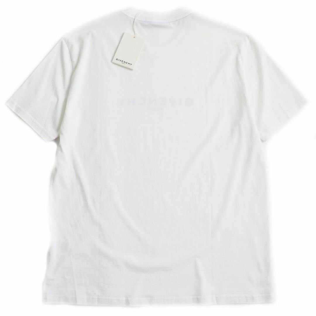 未使用品●GIVENCHY ジバンシィ BM70K93002 ロゴプリント クルーネック 半袖 Tシャツ/カットソー ホワイト 大きめサイズXXL 正規品