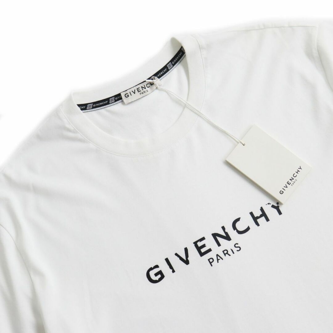 未使用品●GIVENCHY ジバンシィ BM70K93002 ロゴプリント クルーネック 半袖 Tシャツ/カットソー ホワイト 大きめサイズXXL 正規品