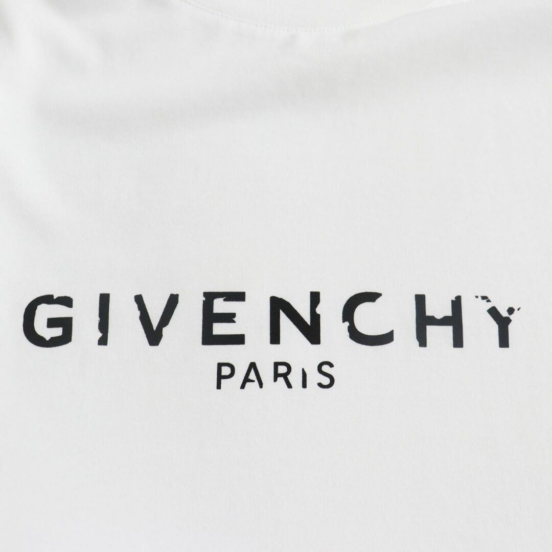 未使用品●GIVENCHY ジバンシィ BM70K93002 ロゴプリント クルーネック 半袖 Tシャツ/カットソー ホワイト 大きめサイズXXL 正規品