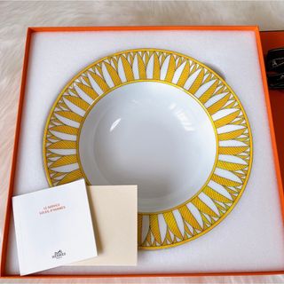 エルメス(Hermes)のHERMES ソレイユ  ドゥ エルメス パスタ皿　24cm 2枚セット　新品(食器)