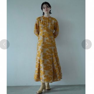 クラネ(CLANE)のFLOW FLOWER JACQUARD ONE PIECE(ロングワンピース/マキシワンピース)