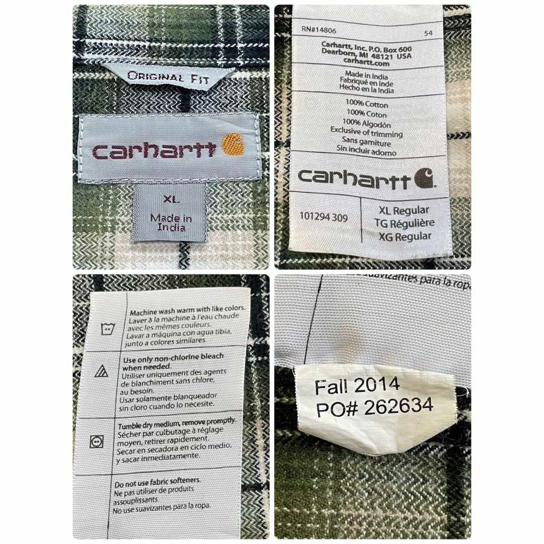 carhartt - カーハート ヘビーフランネルシャツ ビッグシルエット